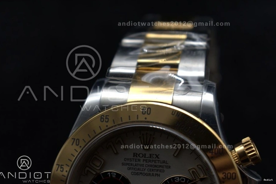 Bracelet Best V2 Daytona SS Clean 1:1 YG Edition Arabic Markers White on Dial 116503 SA4130 1110